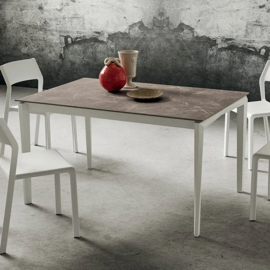 Mesa extensível até 240 cm com tampo em HPL Made in Italy - Fantástico Viadurini