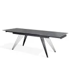 Mesa extensível até 240 cm em cerâmica e metal - Bouquet Viadurini