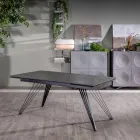 Mesa extensível até 240 cm em cerâmica e metal - Bouquet Viadurini