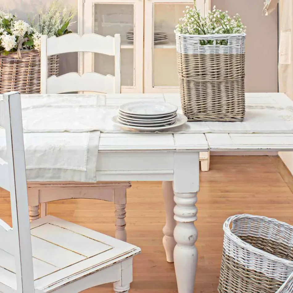 Mesa Extensível Até 240 cm em Madeira Mango e Mdf Homemotion - Tongo Viadurini