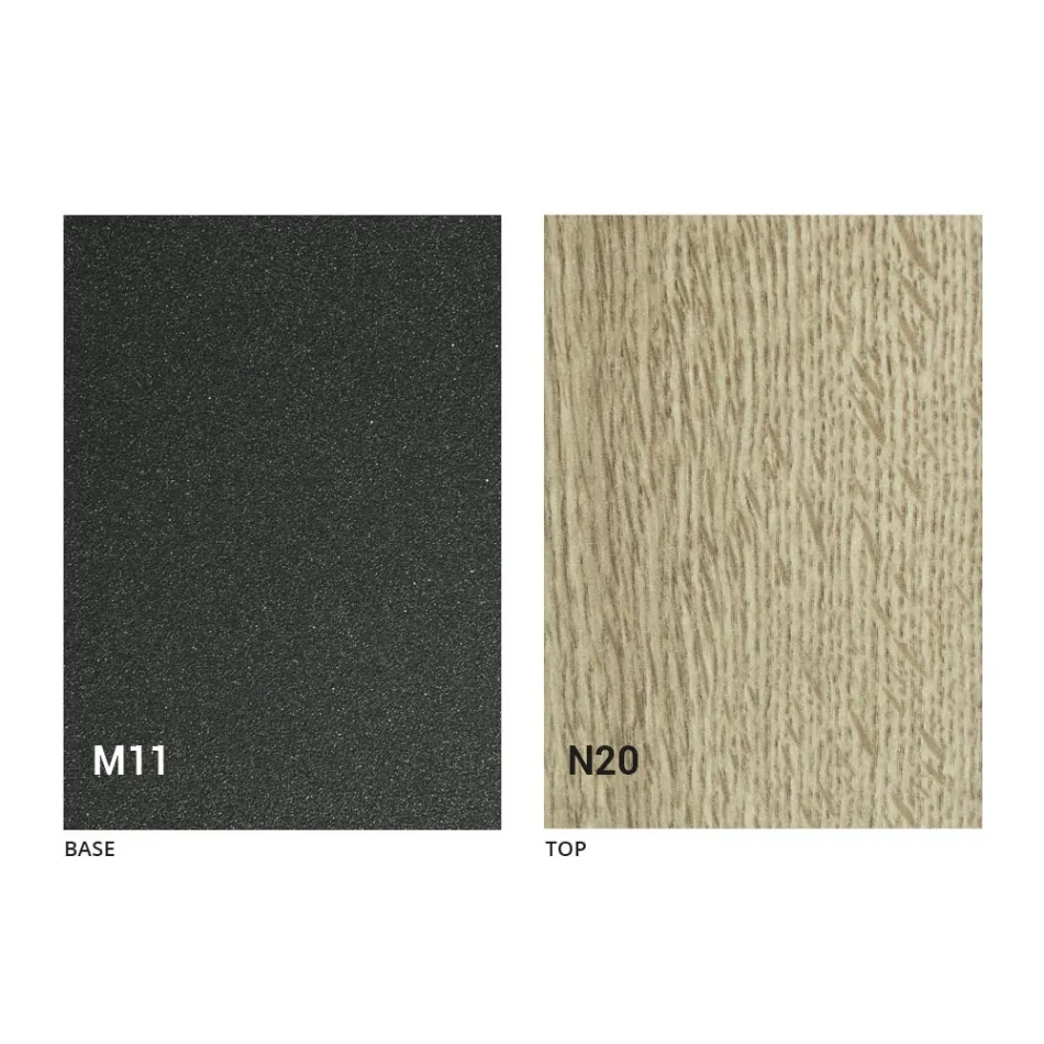 Mesa extensível até 280 cm em Madeira e Metal Made in Italy - Gallotto Viadurini