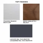 Mesa Extensível até 280 cm em Vidro e Madeira Folheada – Eugrafo Viadurini