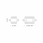 Mesa Extensível até 280 cm em Vidro e Madeira Folheada – Eugrafo Viadurini