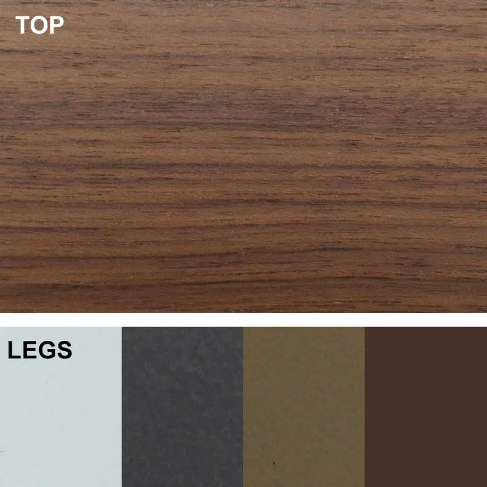 Mesa Extensível até 300 cm em Madeira e Aço Fabricado na Itália - Settimmio Viadurini