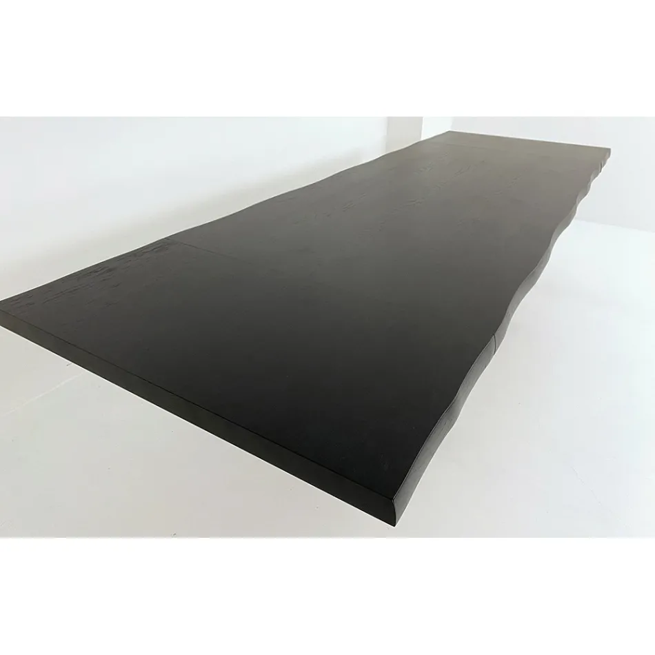 Mesa Extensível até 300 cm em Madeira Folheada e Vidro - Tear Viadurini