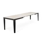 Mesa extensível até 316 cm em Melamina e Base Metálica - Incenso Viadurini