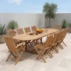 Mesa de Jardim Extensível em Teca em Diferentes Tamanhos - Yggdrasil Viadurini