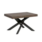 Mesa Extensível até 440 cm em Ferro Antracite e Madeira Made in Italy - Graffo Viadurini