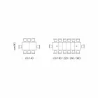 Mesa Extensível até 470 cm em Madeira Folheada Made in Italy – Gordito Viadurini