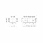 Mesa Extensível até 470 cm em Madeira Folheada Made in Italy – Gordito Viadurini