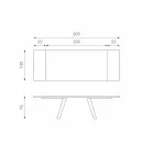 Prancha de carvalho extensível e Travis black metal Viadurini