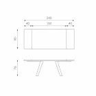 Prancha de carvalho extensível e Travis black metal Viadurini