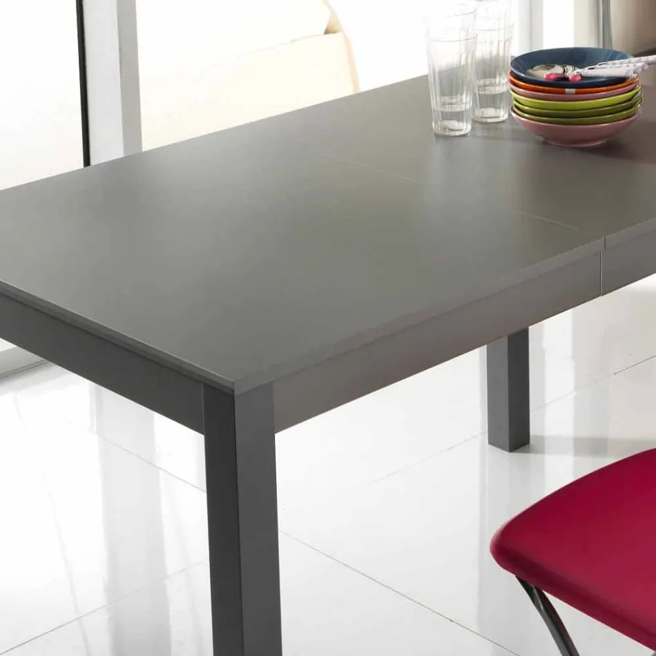 Mesa extensível em madeira de faia fabricada na Itália Tito Viadurini