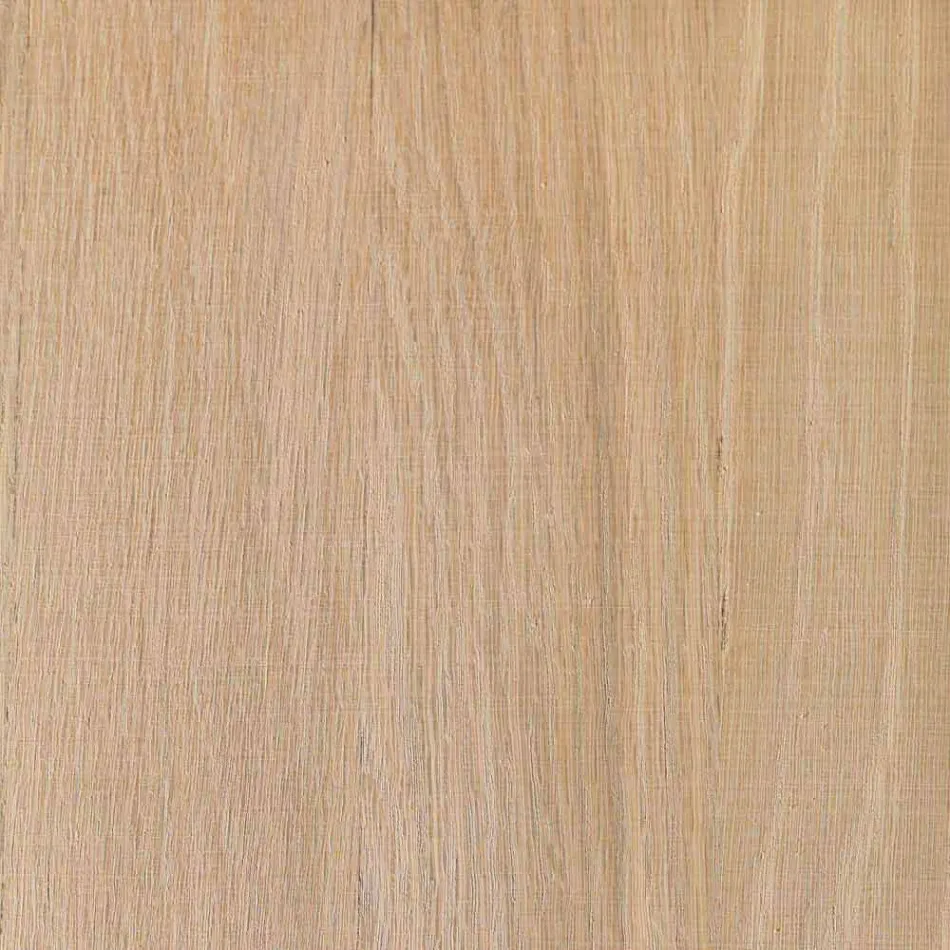 Mesa extensível em madeira de freixo com faixas laterais em cinza - Ketla Viadurini