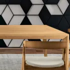 Mesa Extensível em Madeira Maciça de Freixo em Diferentes Acabamentos - Ferenc Viadurini