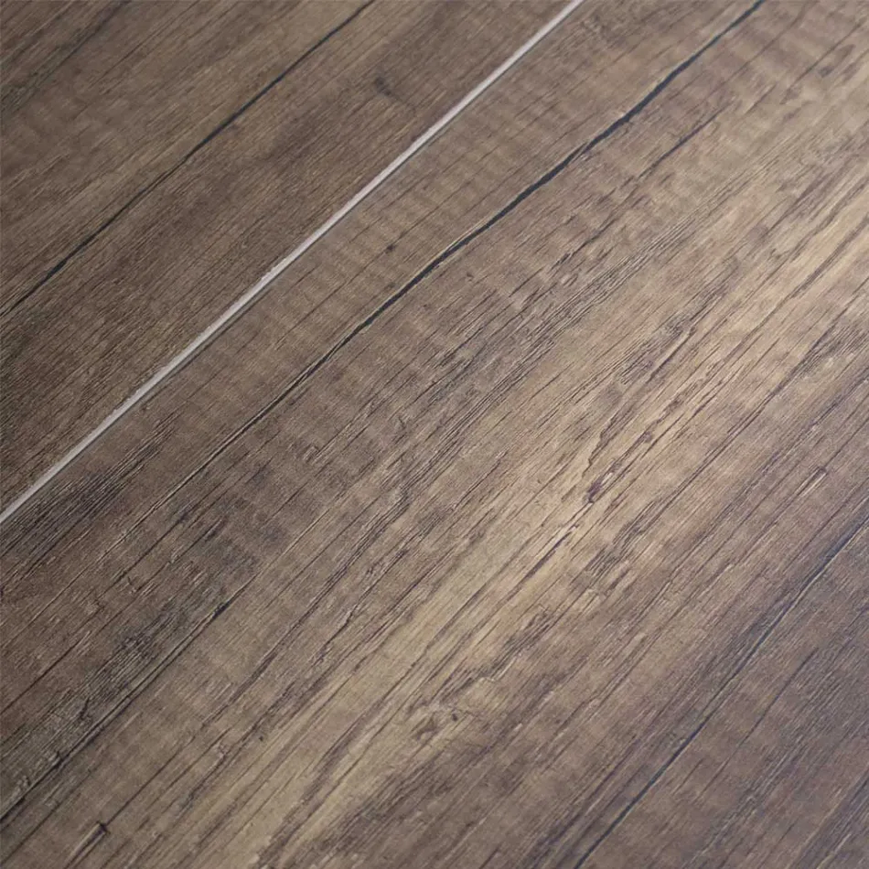 Mesa Extensível em Madeira Melamínica e Tampo em Ferro Antracite - Sassone Viadurini