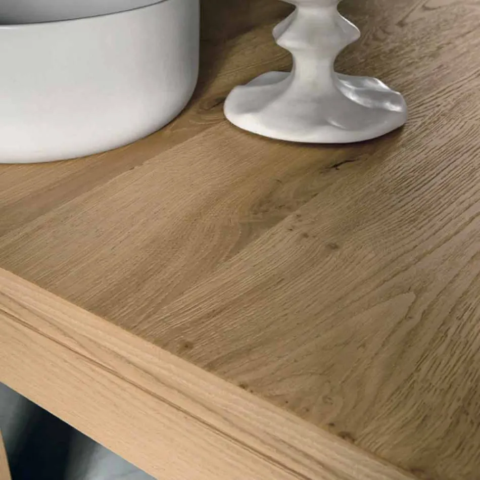 Mesa extensível de madeira de carvalho fabricada na Itália - Sondrio Viadurini