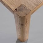Mesa extensível em blockboard e pés quadrados Fabricado na Itália - Rillian Viadurini