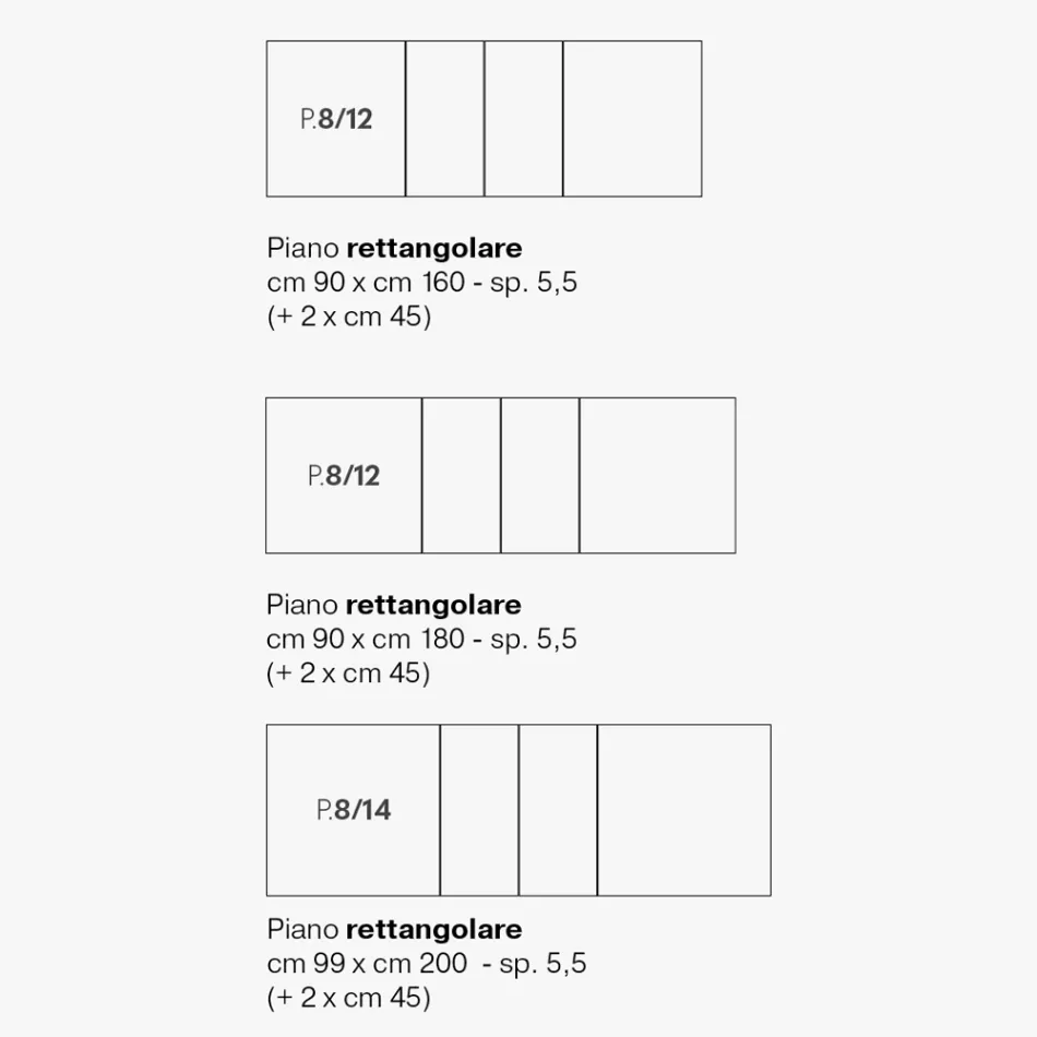 Mesa extensível de melamina em 2 acabamentos diferentes Made in Italy - Tecna Viadurini