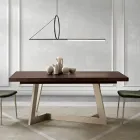 Mesa extensível de melamina em 2 acabamentos diferentes Made in Italy - Tecna Viadurini