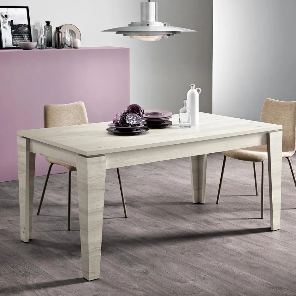 Mesa Extensível em Melamina de Diferentes Acabamentos Made in Italy - Lily Viadurini