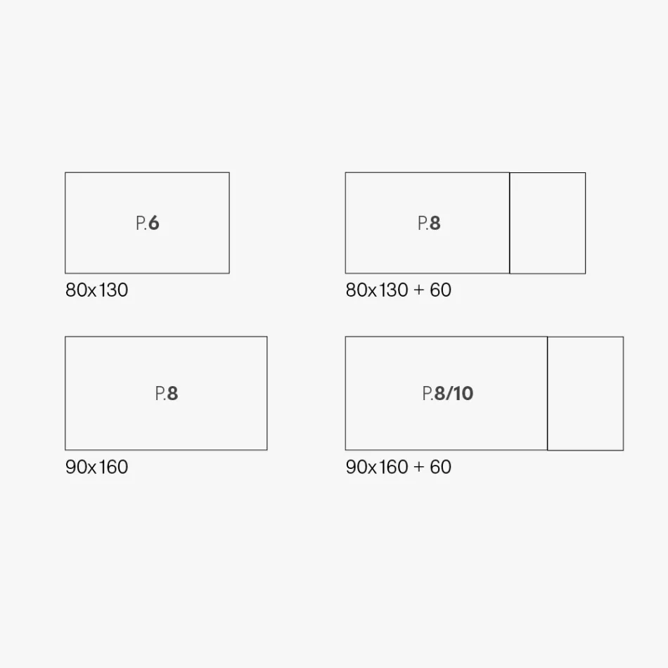 Mesa extensível de melamina de diferentes acabamentos fabricada na Itália - Lily Viadurini