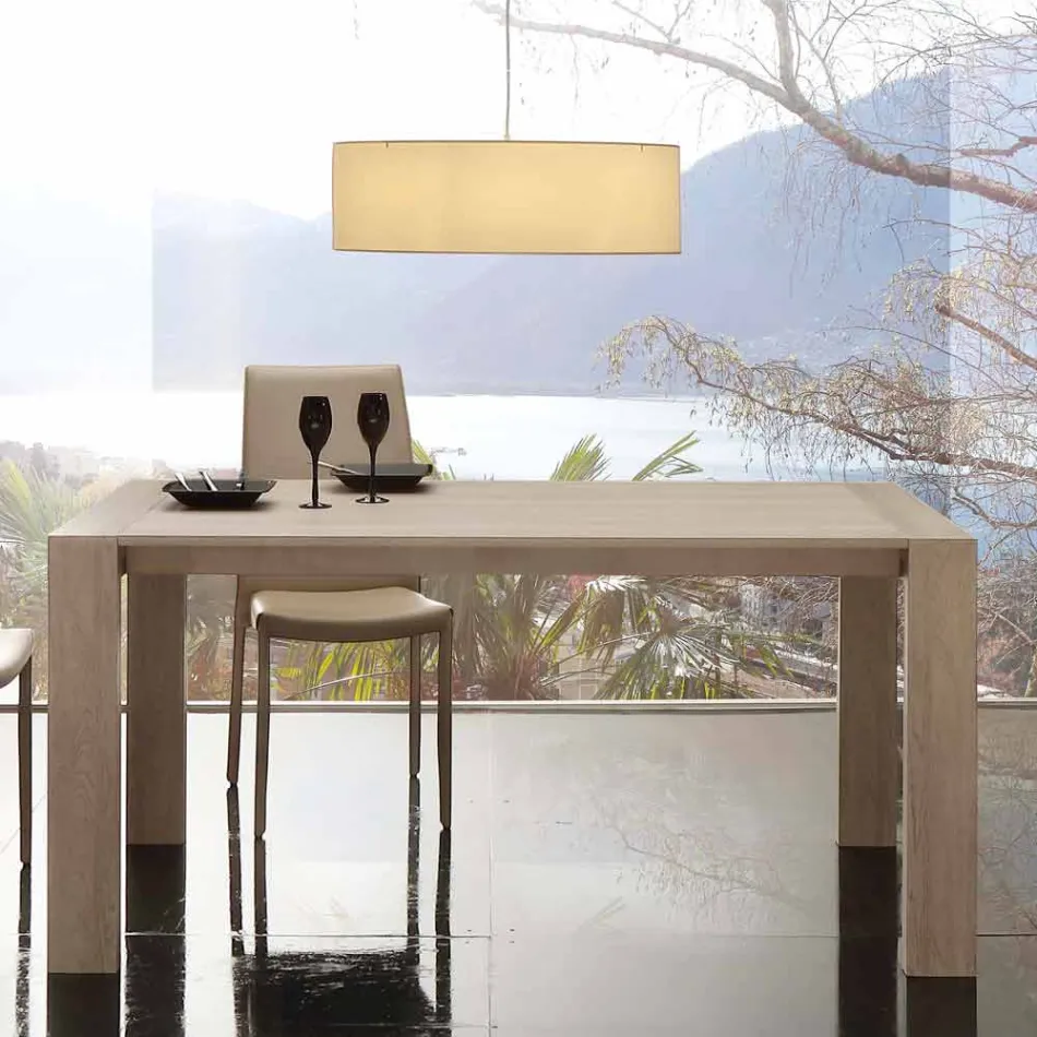 Mesa extensível em melamina moderna e MDF Jesi Viadurini