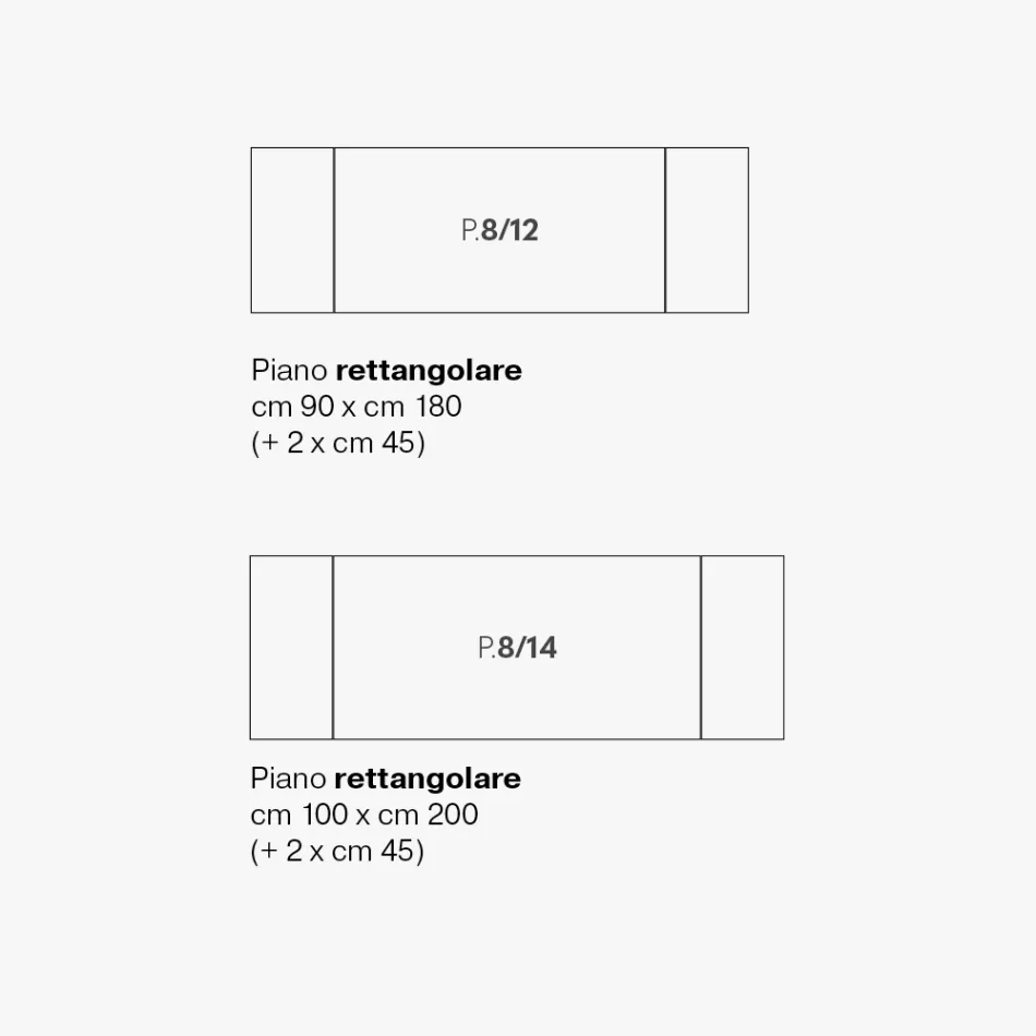 Mesa extensível de vidro cerâmico com 3 acabamentos diferentes Made in Italy - Tecna Viadurini