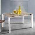 Mesa extensível de vidro cerâmico Fokos Terra Finish Made in Italy - Ariel
