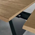 Mesa lateral extensível em carvalho fabricada na Itália - Zerba Viadurini
