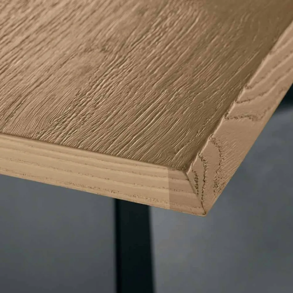 Mesa lateral extensível em carvalho fabricada na Itália - Zerba Viadurini