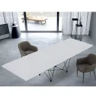 Mesa extensível moderna de 14 lugares com tampo laminado Made in Italy - Ezzellino Viadurini
