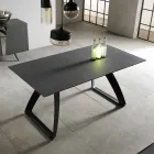 Mesa extensível moderna com pernas de metal, Villongo Viadurini