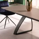 Mesa extensível moderna com pernas de metal, Villongo Viadurini
