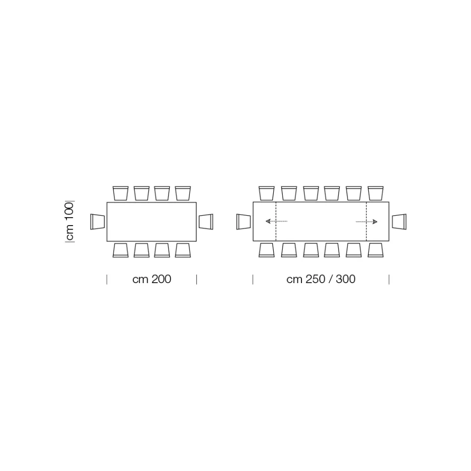 Mesa extensível moderna com tampo de madeira laminada fabricada na Itália – Settimmio Viadurini