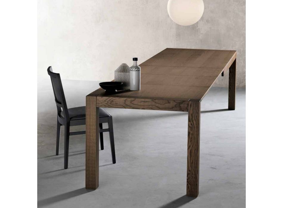 Moderna mesa extensível em madeira de freixo produzida na Itália Parre Viadurini