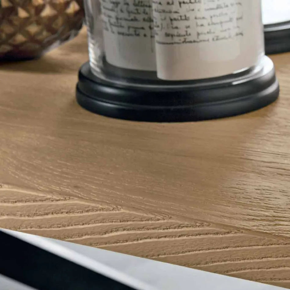 Mesa extensível moderna em madeira de carvalho fabricada na Itália - Oncino Viadurini