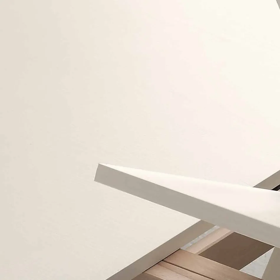 Mesa extensível contemporânea em melamina e MDF Denver Viadurini