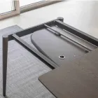 Mesa Extensível de Jantar em Madeira Folheada até 170 cm - Nutello Viadurini