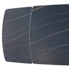 Mesa extensível com tampo de cerâmica e base de ferro - Incrocio Viadurini