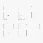 Mesa extensível em melamina dobrável fabricada na Itália - Oky Viadurini