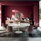 Mesa extensível redonda para sala em laminado fabricado na Itália - dólares Viadurini