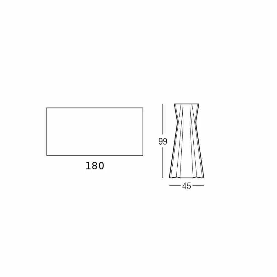 Mesa Alta com Tampo Hpl e Base em Polietileno Fabricado na Itália - Tinuccia Viadurini