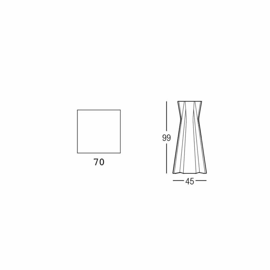 Mesa Alta com Tampo Hpl e Base em Polietileno Fabricado na Itália - Tinuccia Viadurini