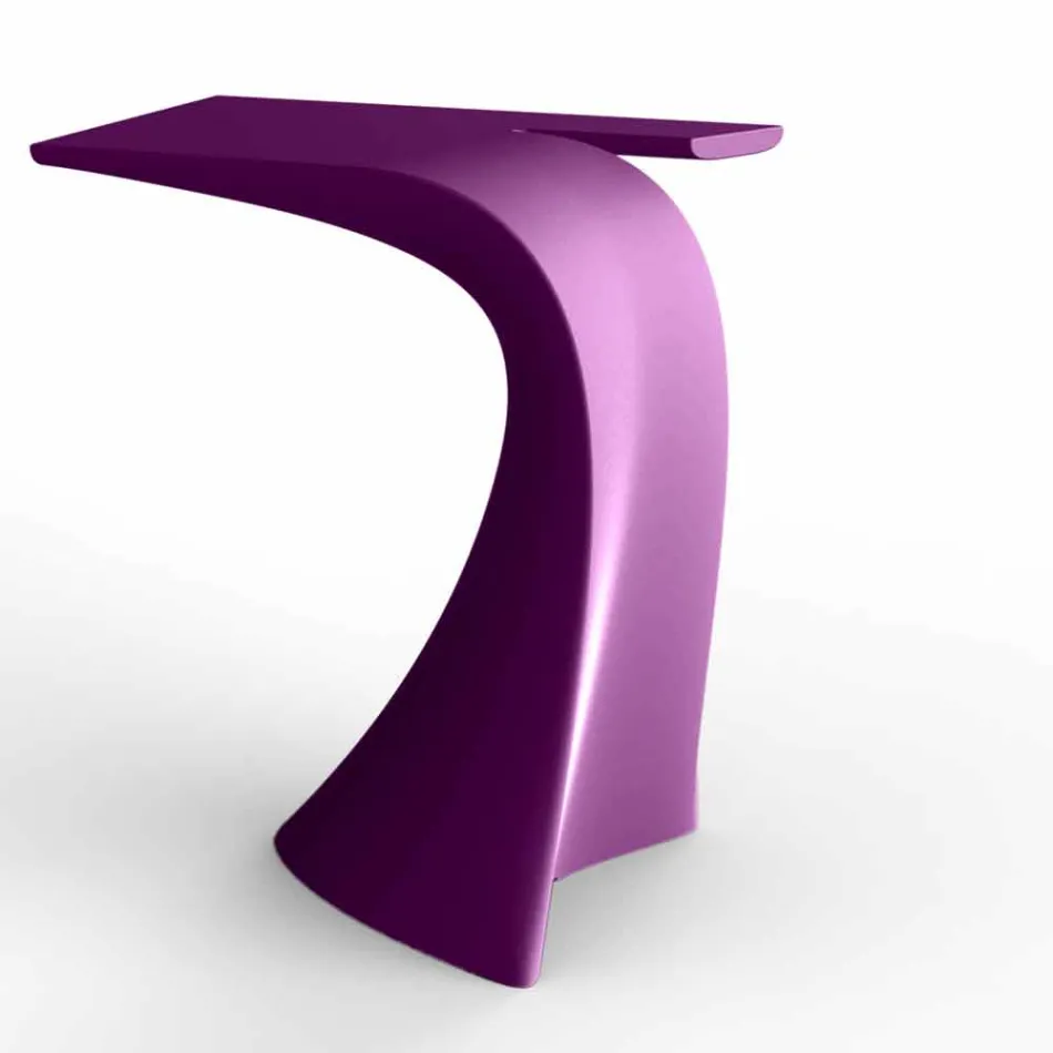 Mesa alta de exterior com design H 100 cm, em polietileno, Wing Vondom Viadurini