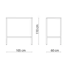 Mesa alta de jardim em aço galvanizado fabricado na Itália - Vesna Viadurini