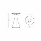 Mesa alta de design moderno, em polietileno - Jet Next by Slide Viadurini