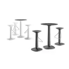 Mesa Redonda Alta em Polietileno com Tampo em HPL Fabricado na Itália - Pito Viadurini