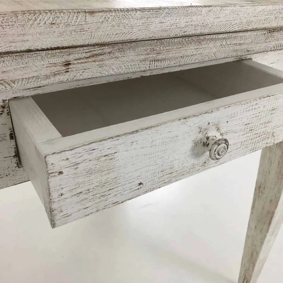 Mesa Extensível Artisan Até 170 cm em Madeira Made in Italy - Marselha Viadurini