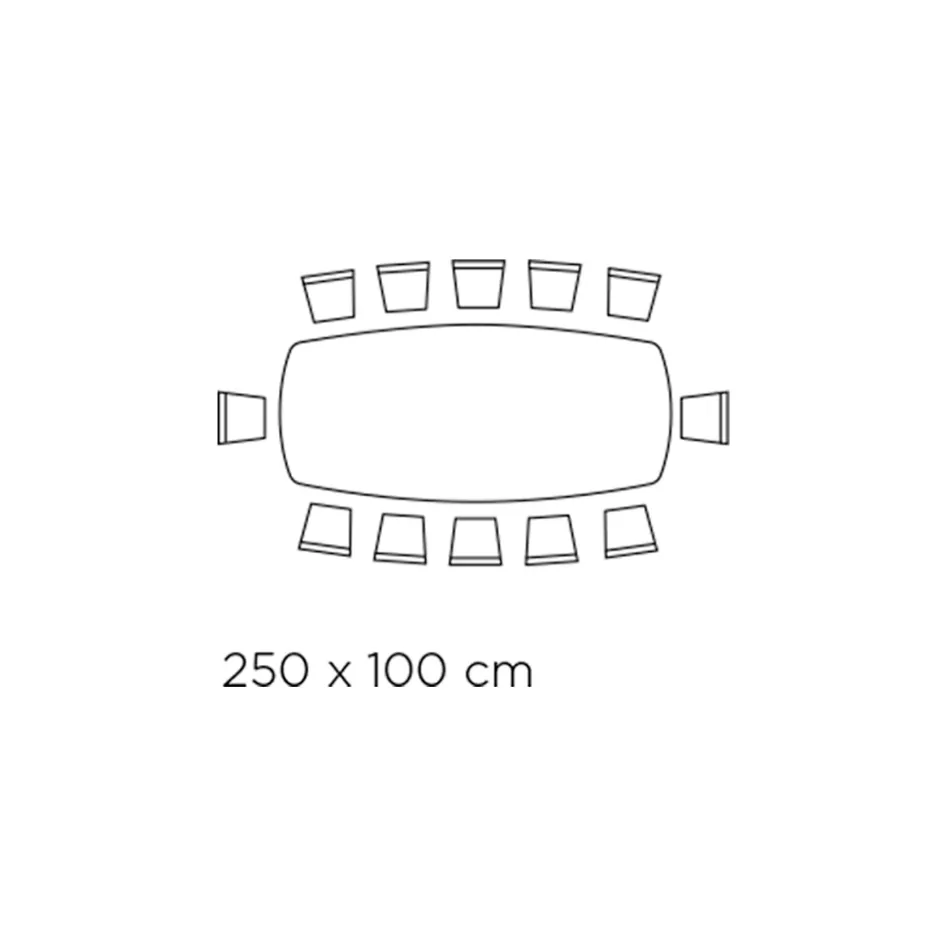 Mesa com tampo cerâmico em forma de barril e base em aço Fabricado na Itália - Ezzellino Viadurini